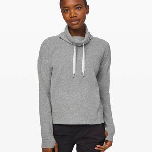 Lululemon Funnel Neck Fleece Hoodie Gray‎ Size 6 | Cozy Minimalist Pullover